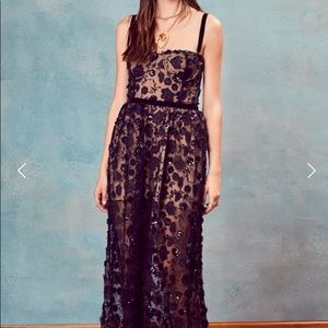 For Love and Lemons Beatrice Strappy Maxi Black